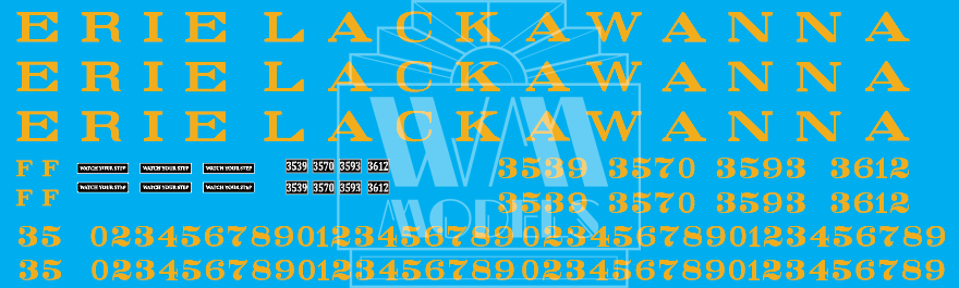 HO Scale Lackawanna MU Motor Coach Decals