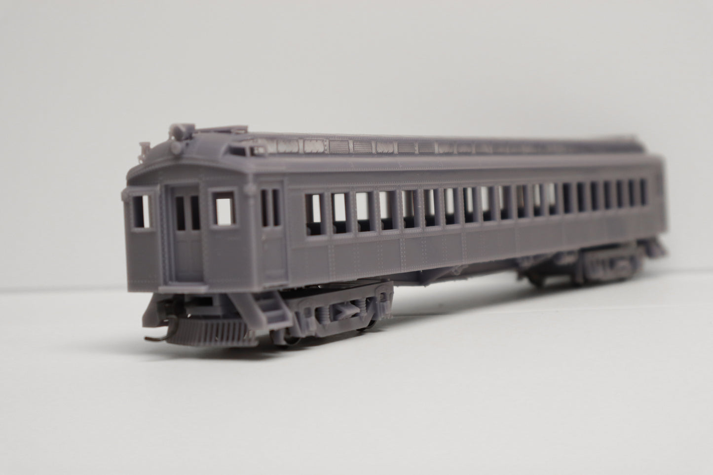 HO Scale Lackawanna MU High Roof Trailer Coach Kit