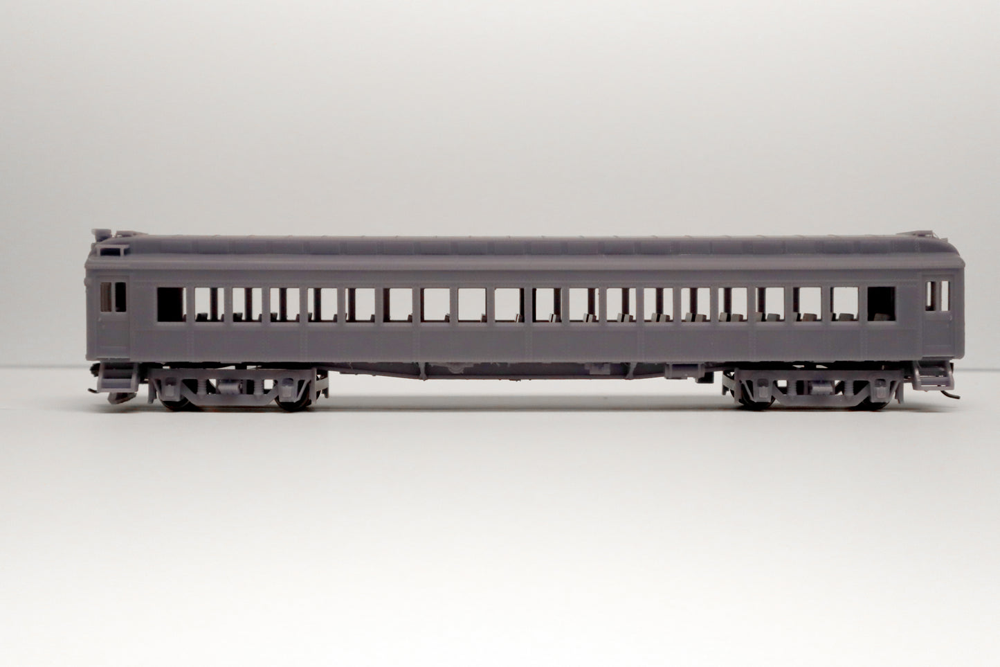HO Scale Lackawanna MU High Roof Trailer Coach Kit