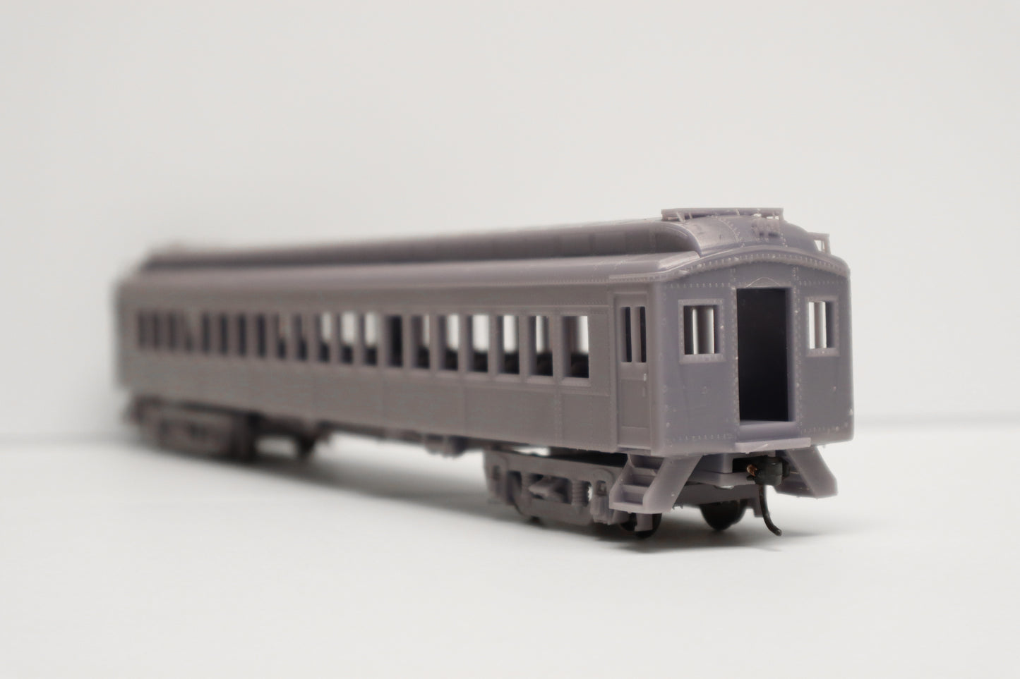 HO Scale Lackawanna MU High Roof Trailer Coach Kit