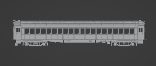 HO Scale Lackawanna MU High Roof Trailer Coach Kit