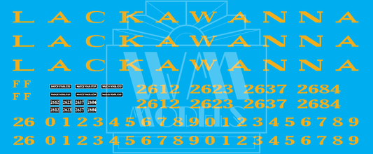 HO Scale Lackawanna MU Motor Coach Decals
